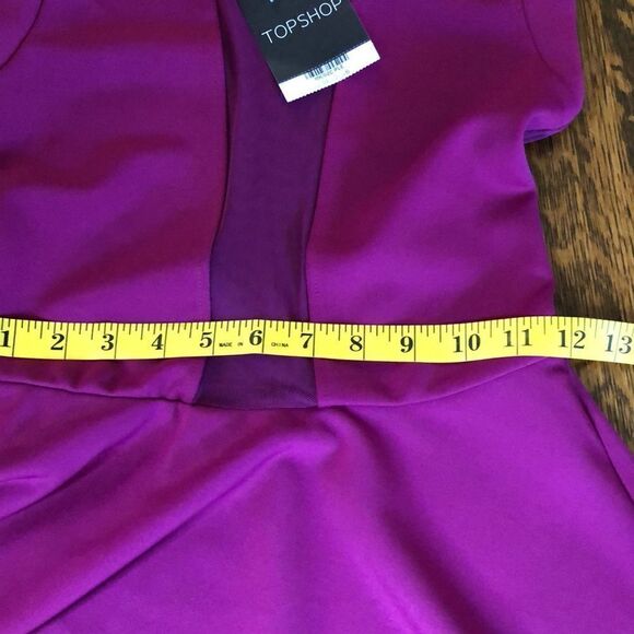 NEW Topshop raspberry fit and flare dress NWT - Picture 11 of 13